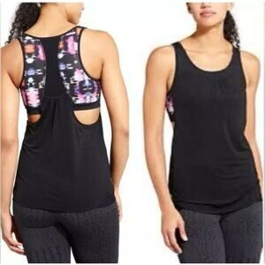 Athleta freedom supercharged tank & Sports Bra black & Multicolor Women’s S